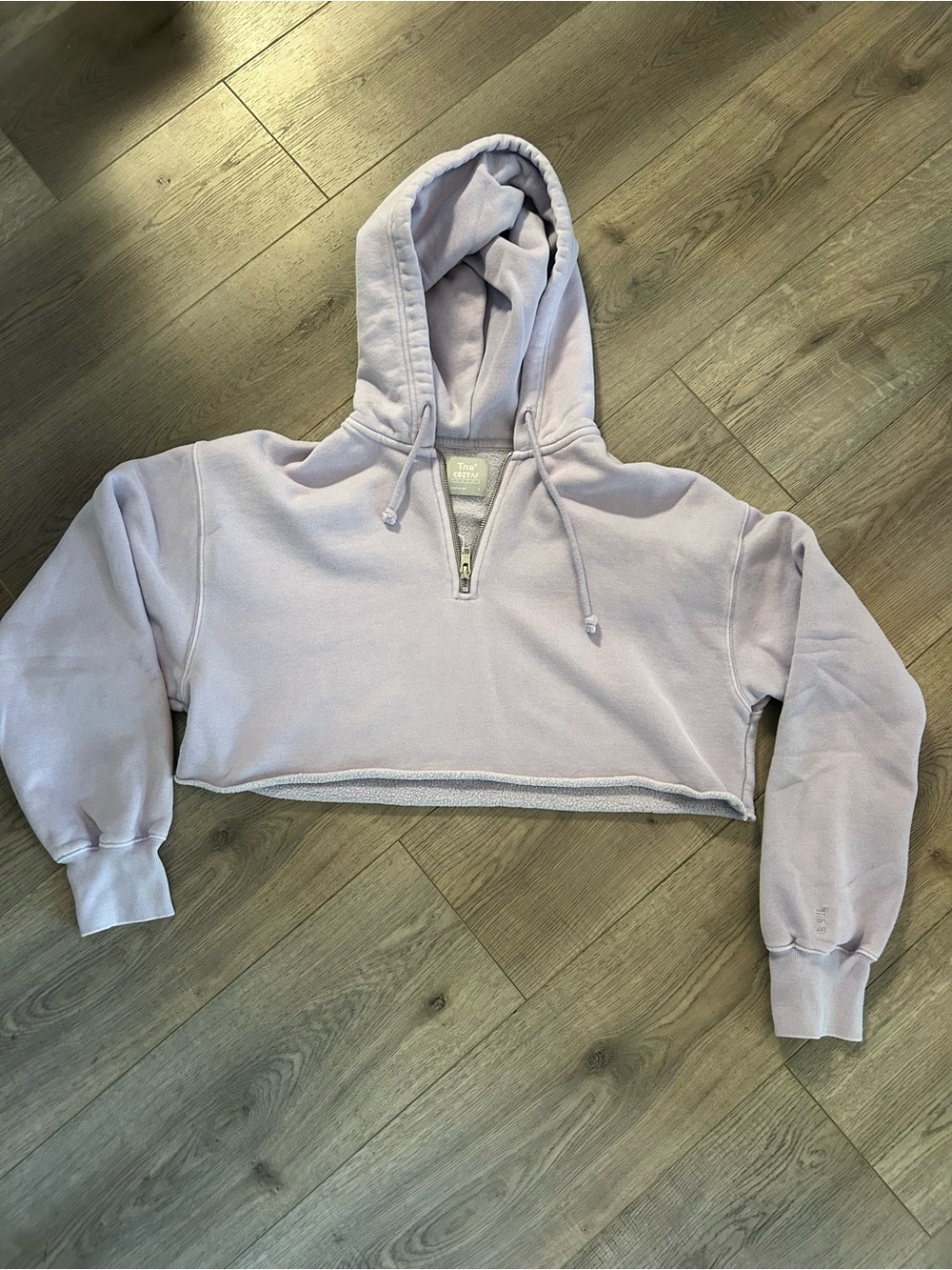 TNA Cozy AF Fleece - Cropped Lavender Hoodie